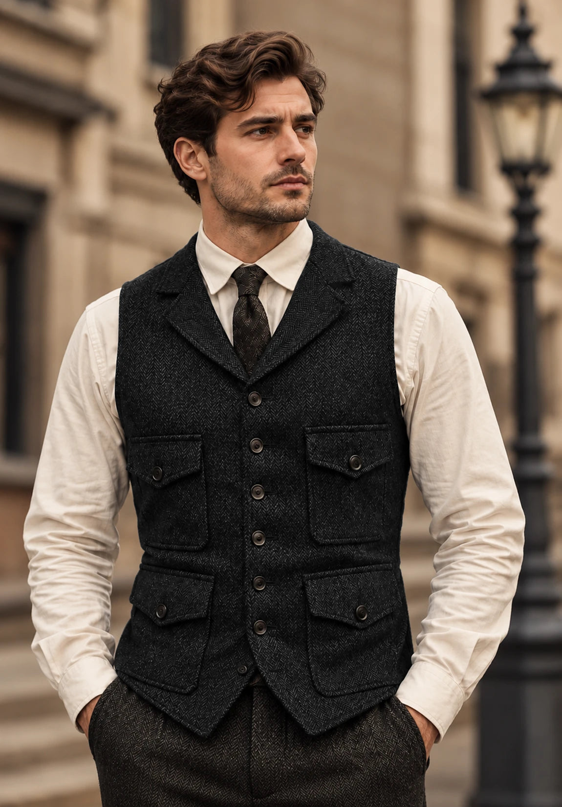 Men's black vest