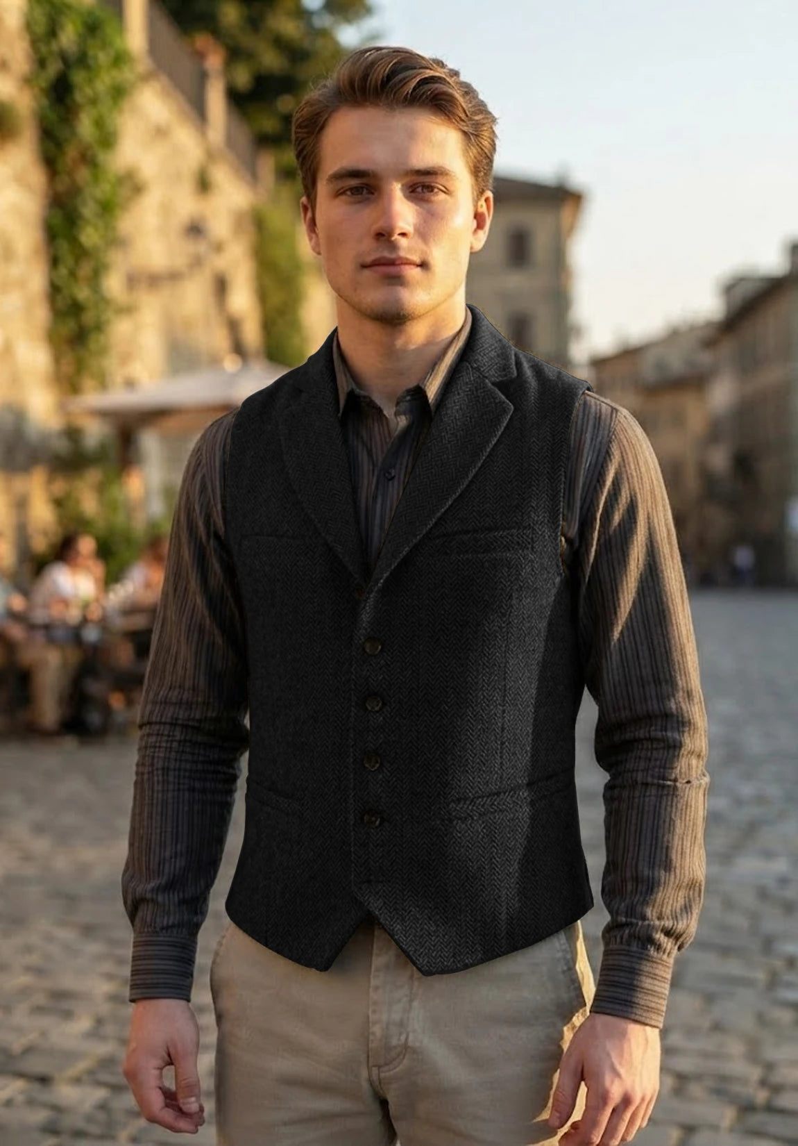 Men's black vest