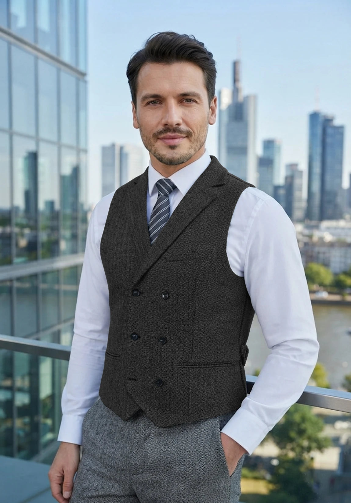 Men's black vest