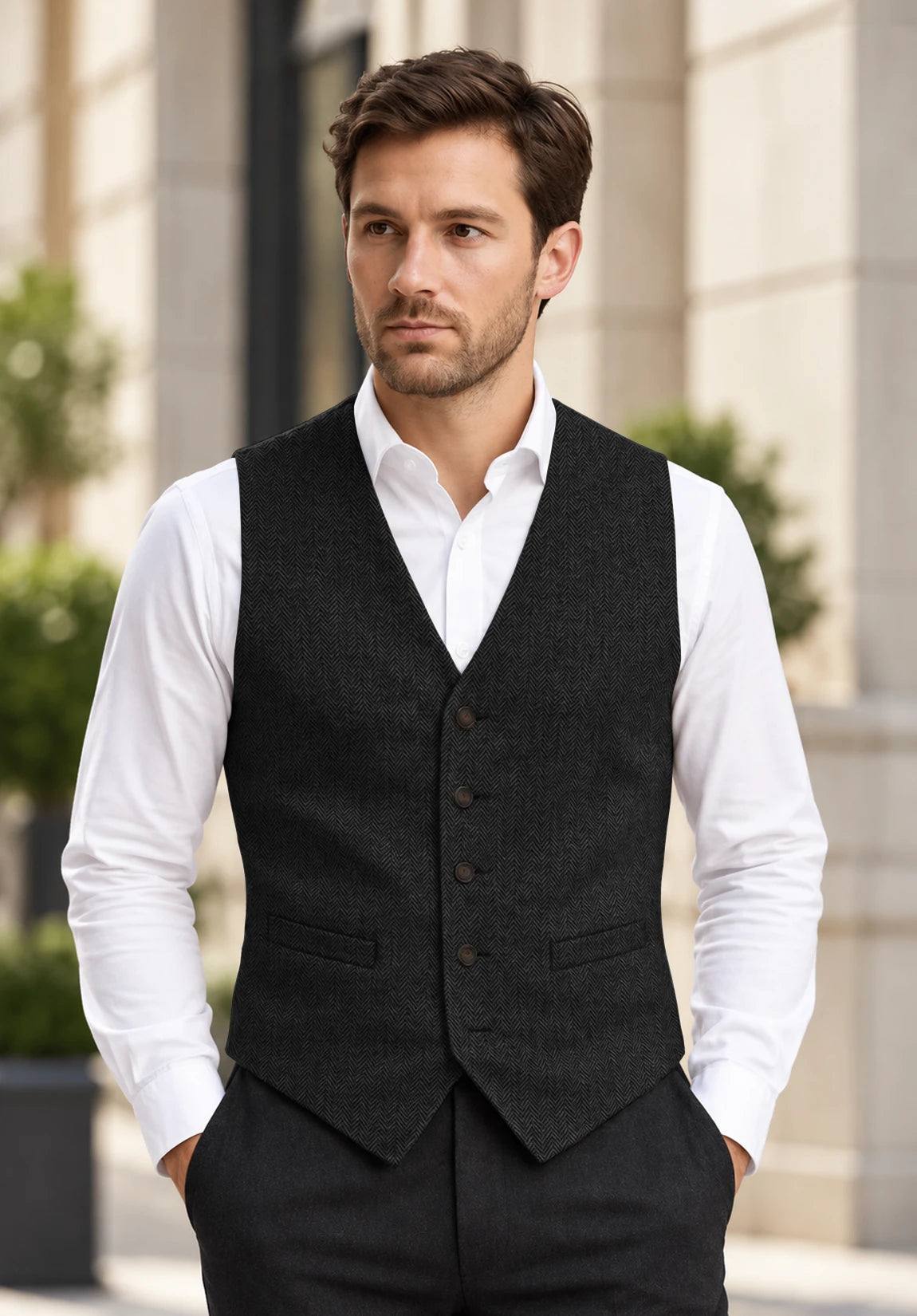 Men's black vest