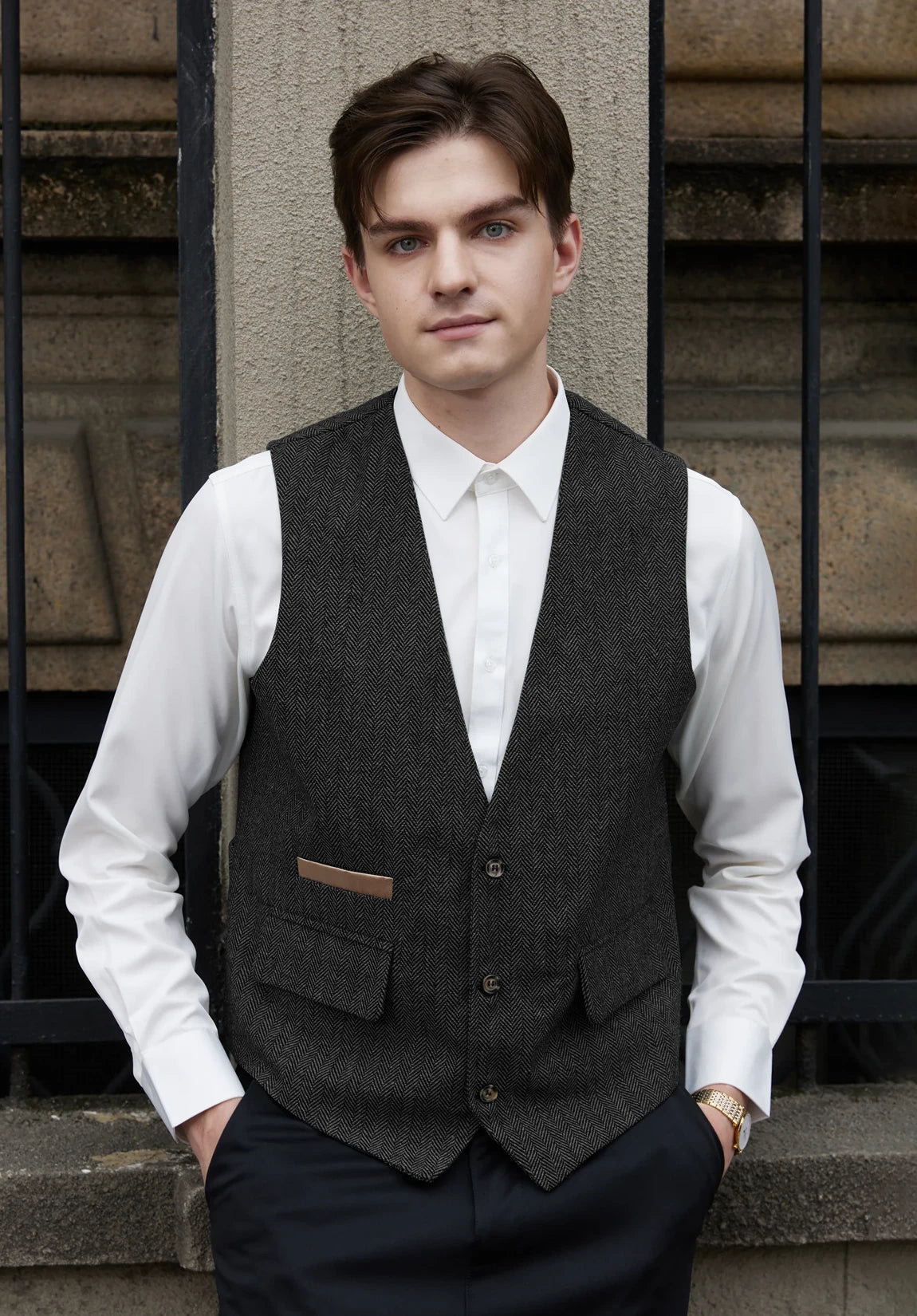Men's black vest