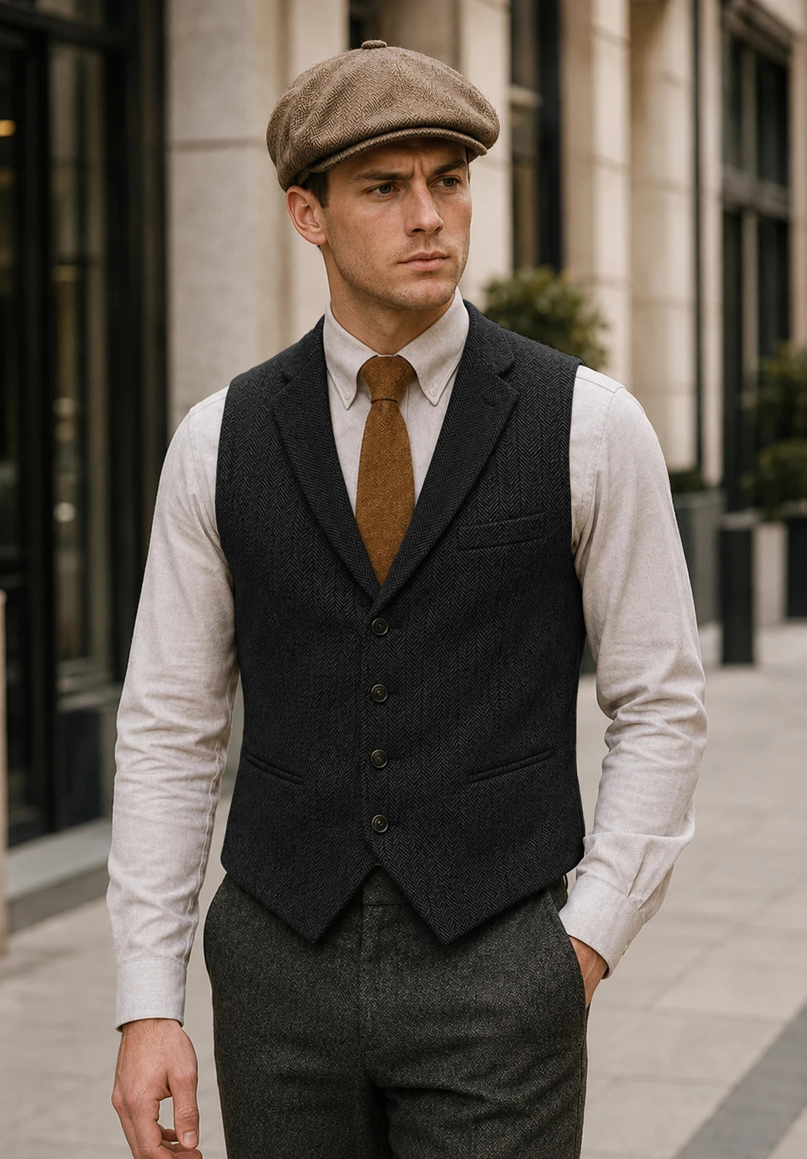 Men's black vest
