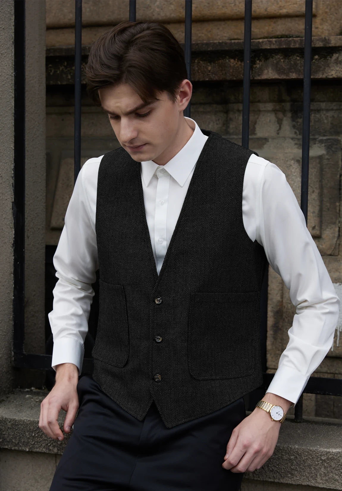 Men's black vest