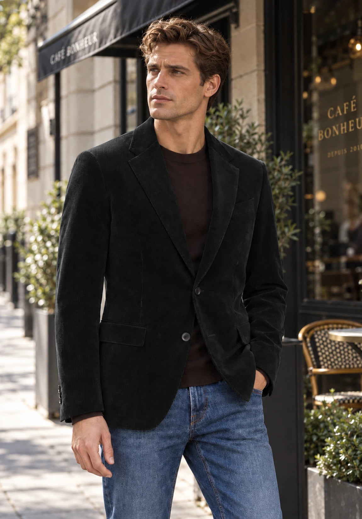 Men's black corduroy jacket