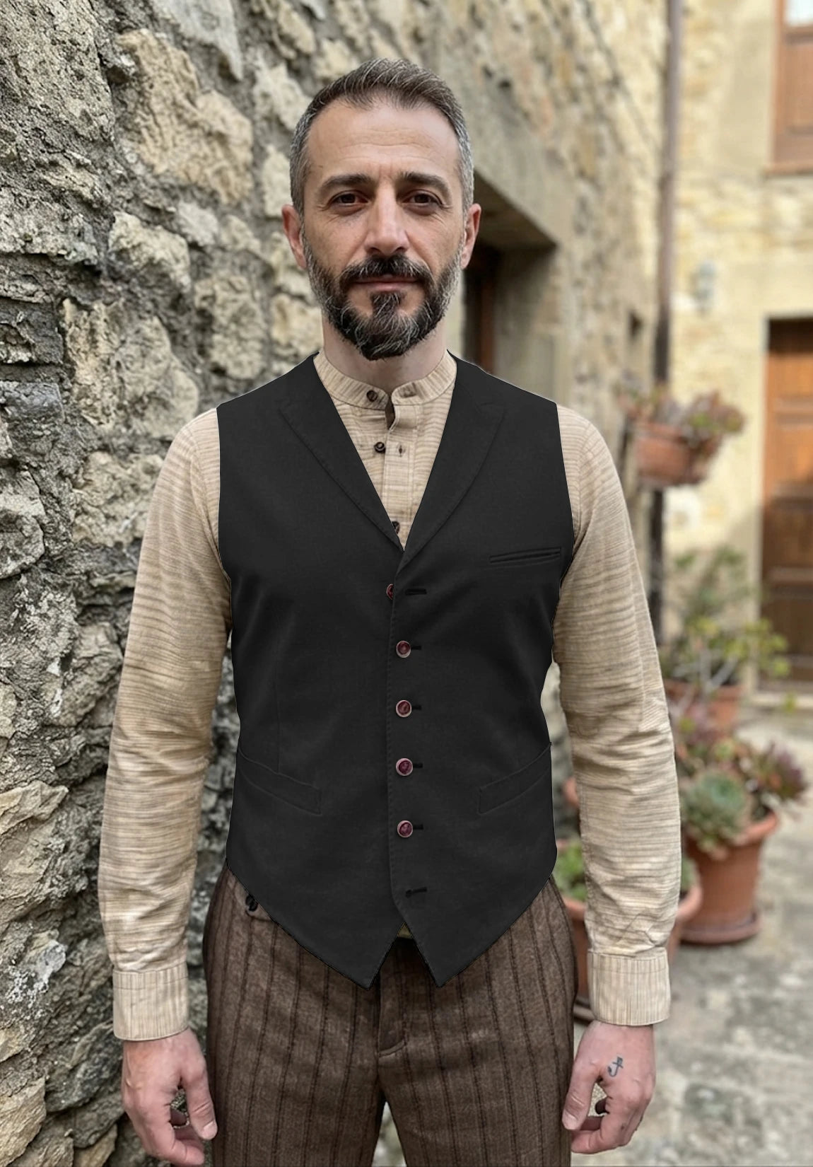 Men's black vest