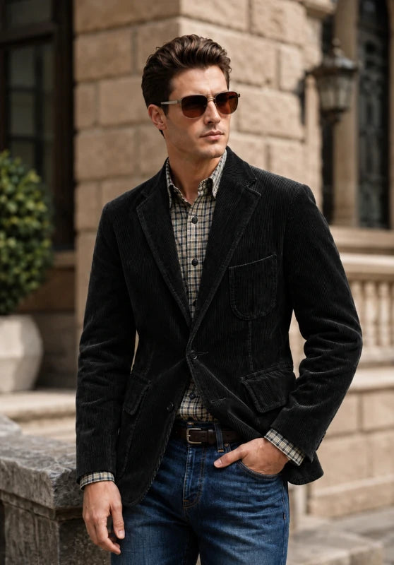 Men's black corduroy jacket