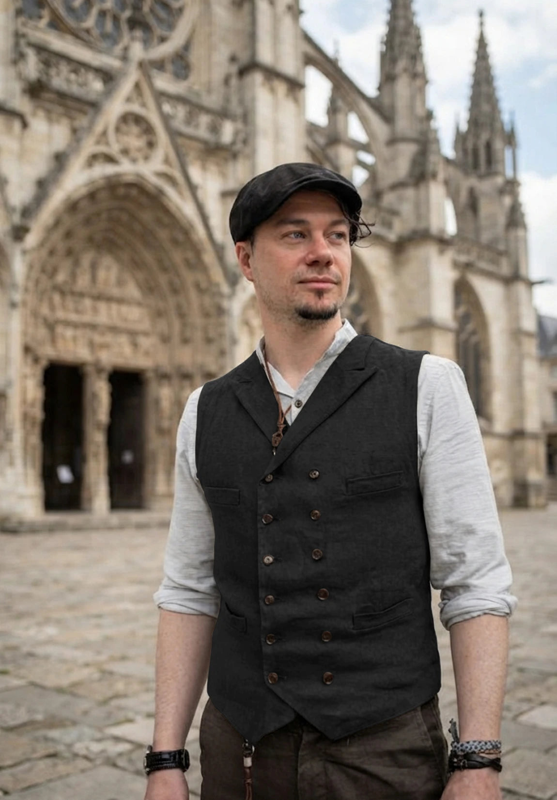 Men's black vest