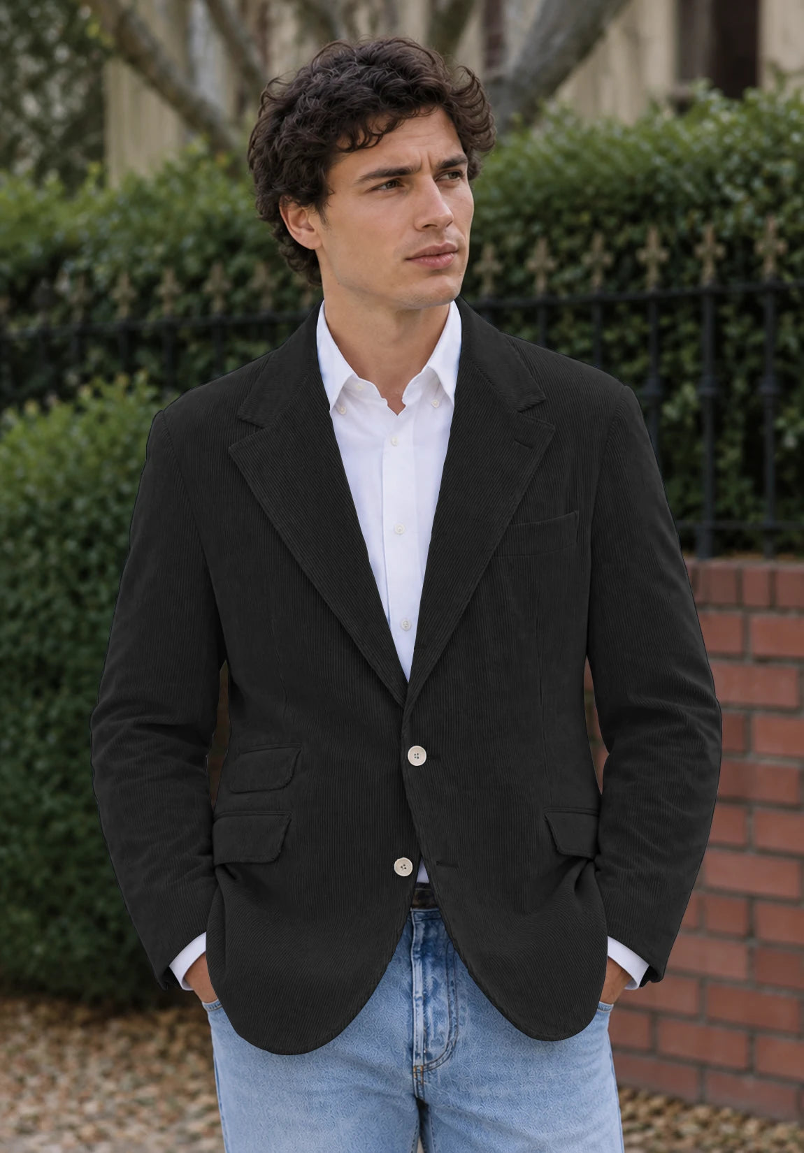 Men's black corduroy jacket