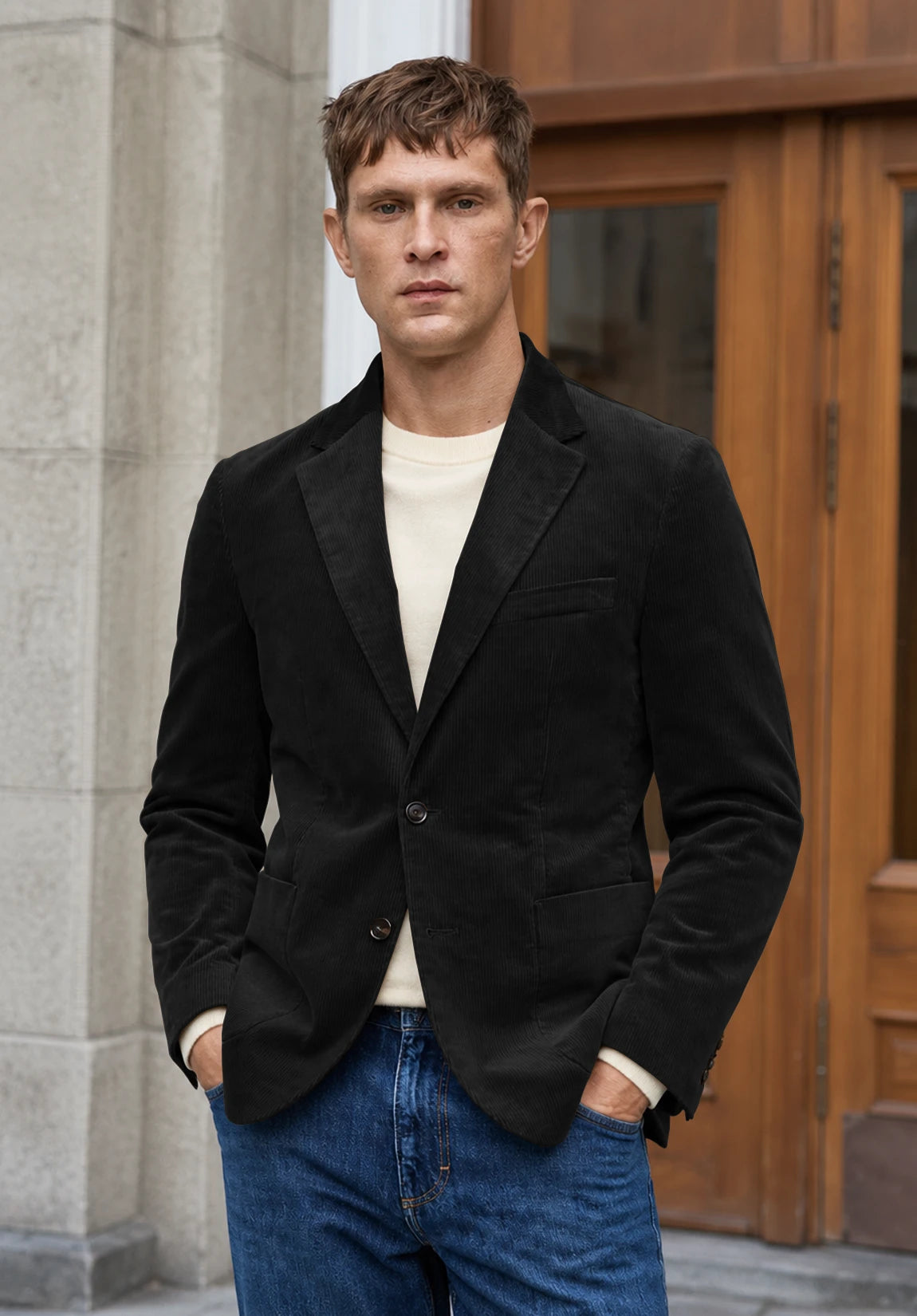 Men's black corduroy jacket