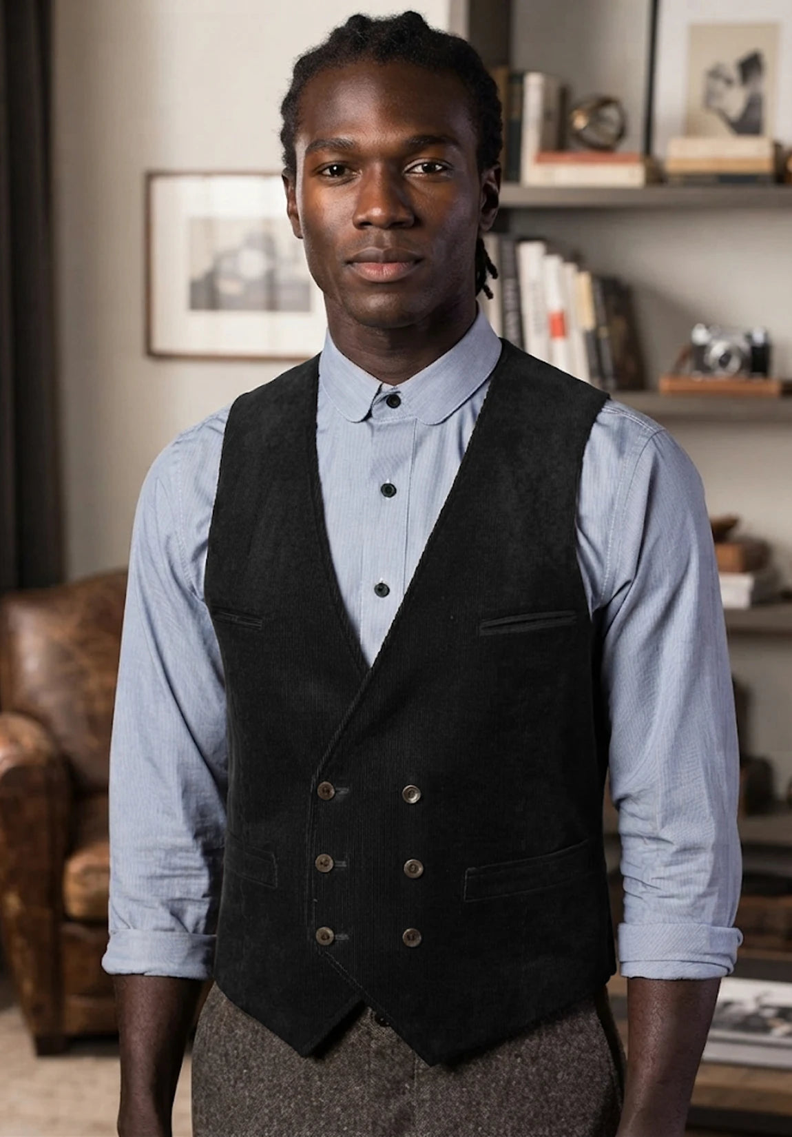 Men's black vest