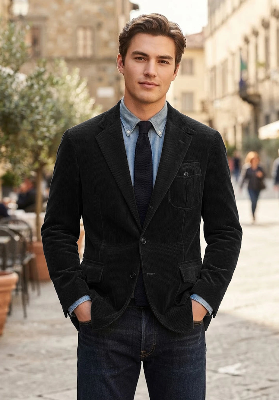 Men's black corduroy jacket