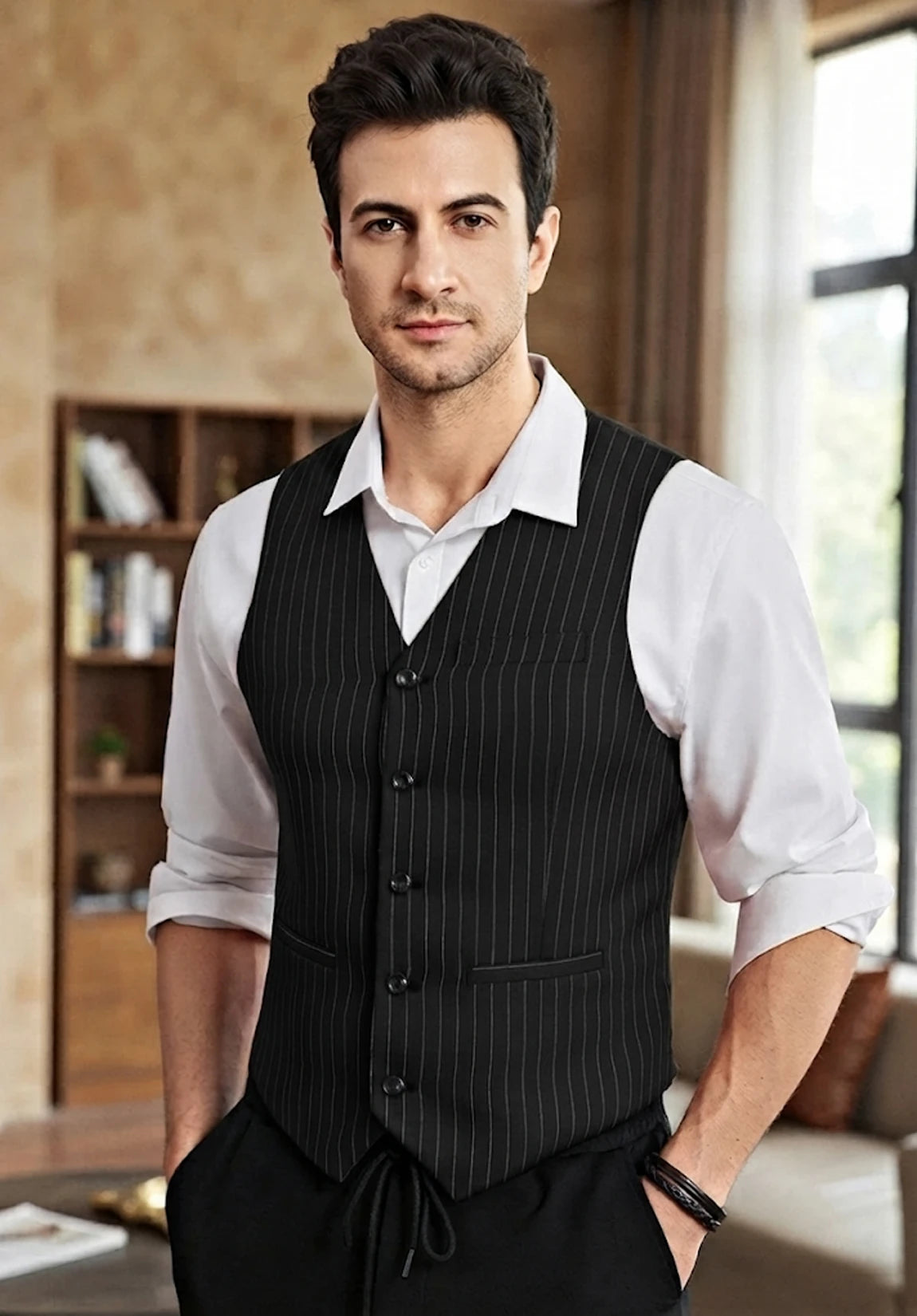 Men's black vest
