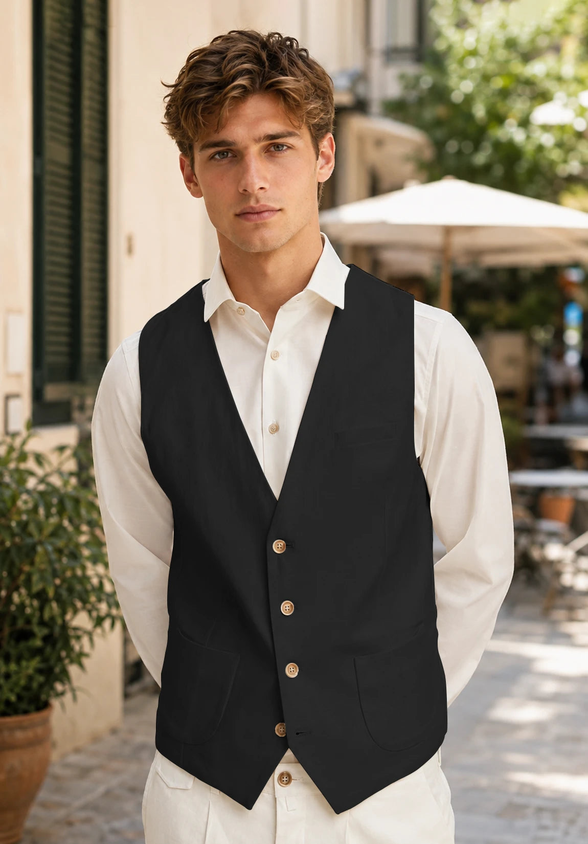 Men's black vest