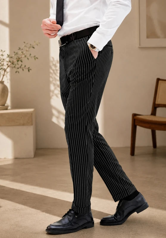 Men's black suit pants