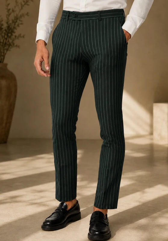 Men's black striped pants