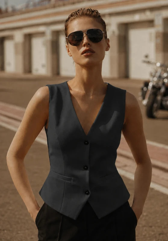 Women's black vest 
