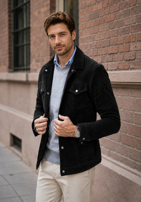 men suede jacket