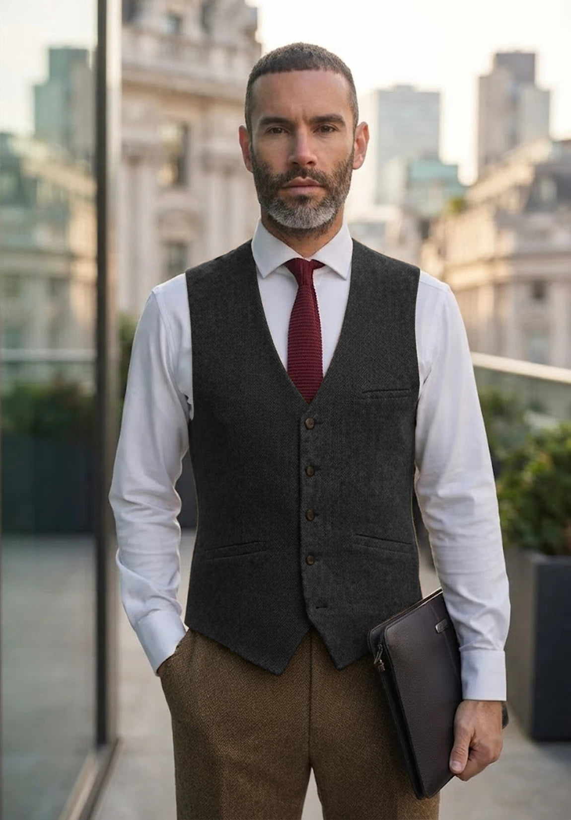 Men's black vest