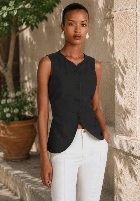 Women's black vest 