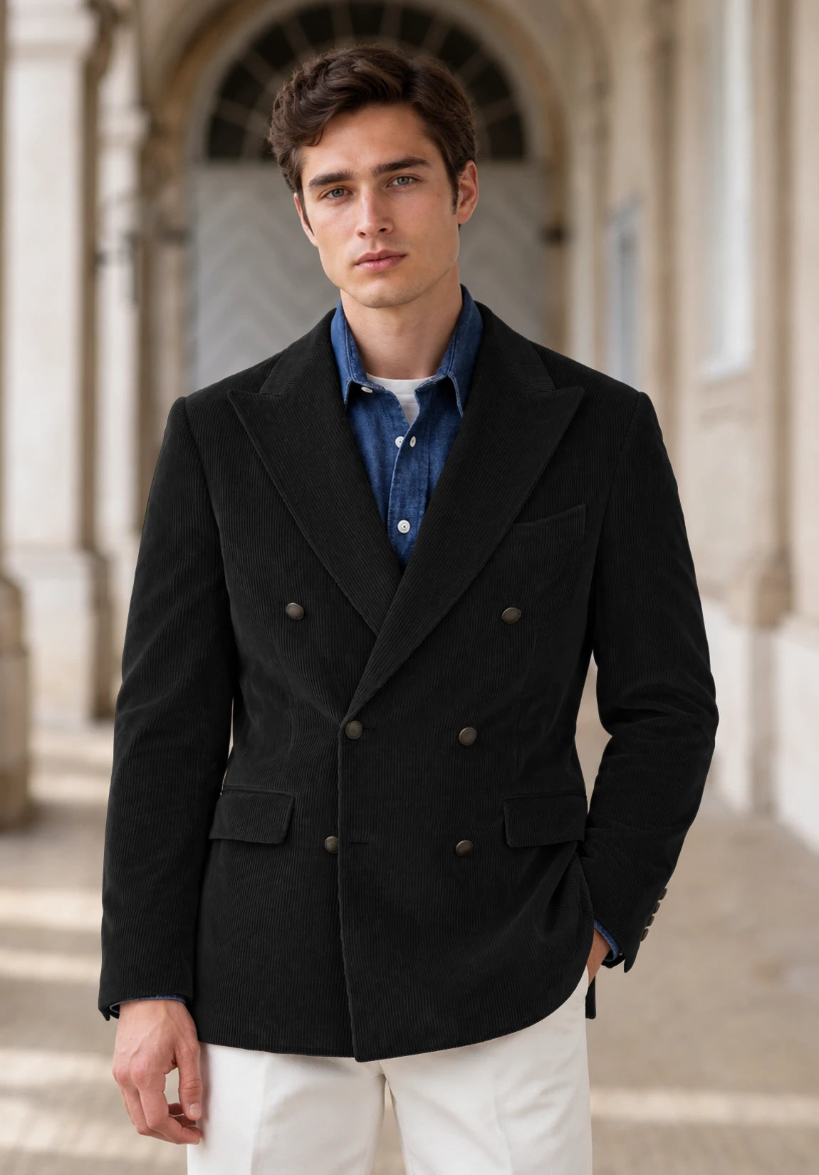 Men's black corduroy jacket