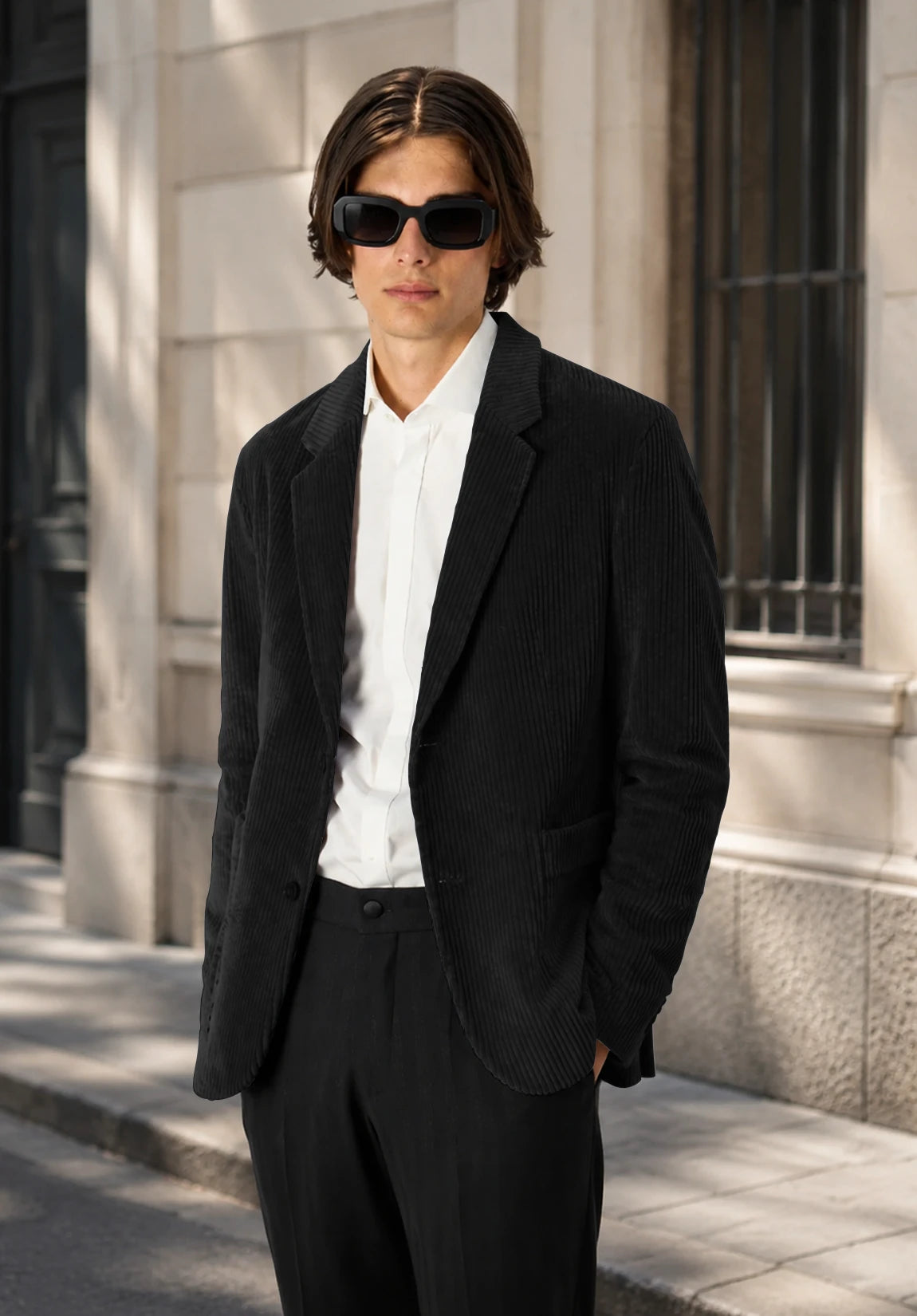 Men's black corduroy jacket