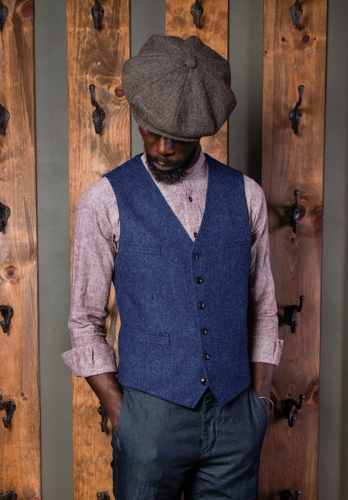 Men's blue vest