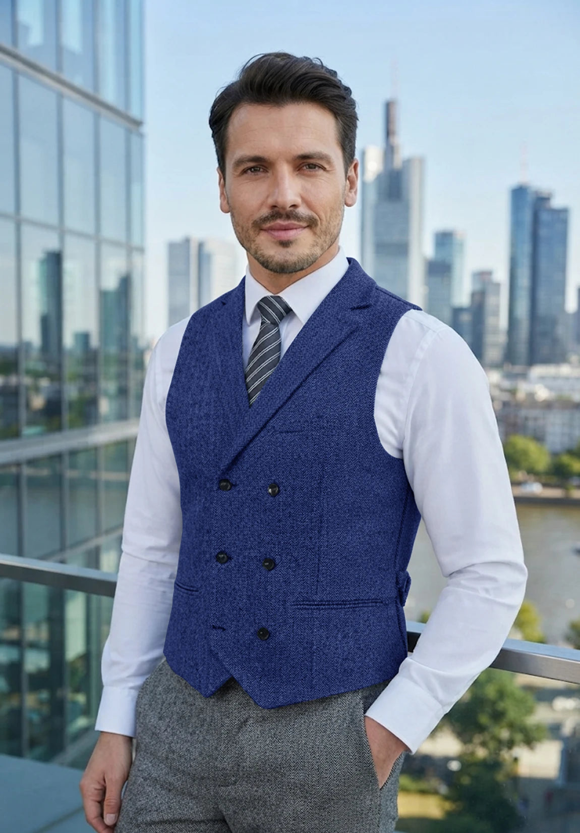 Men's blue vest