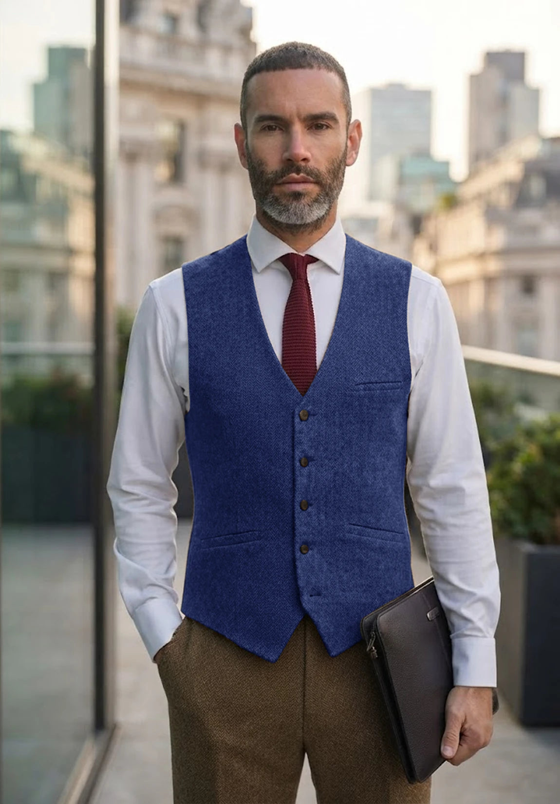 Men's blue vest