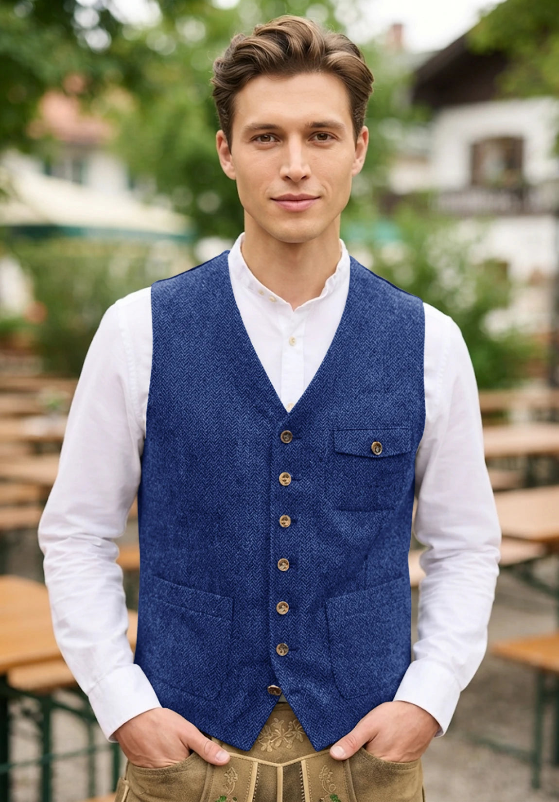Men's blue vest