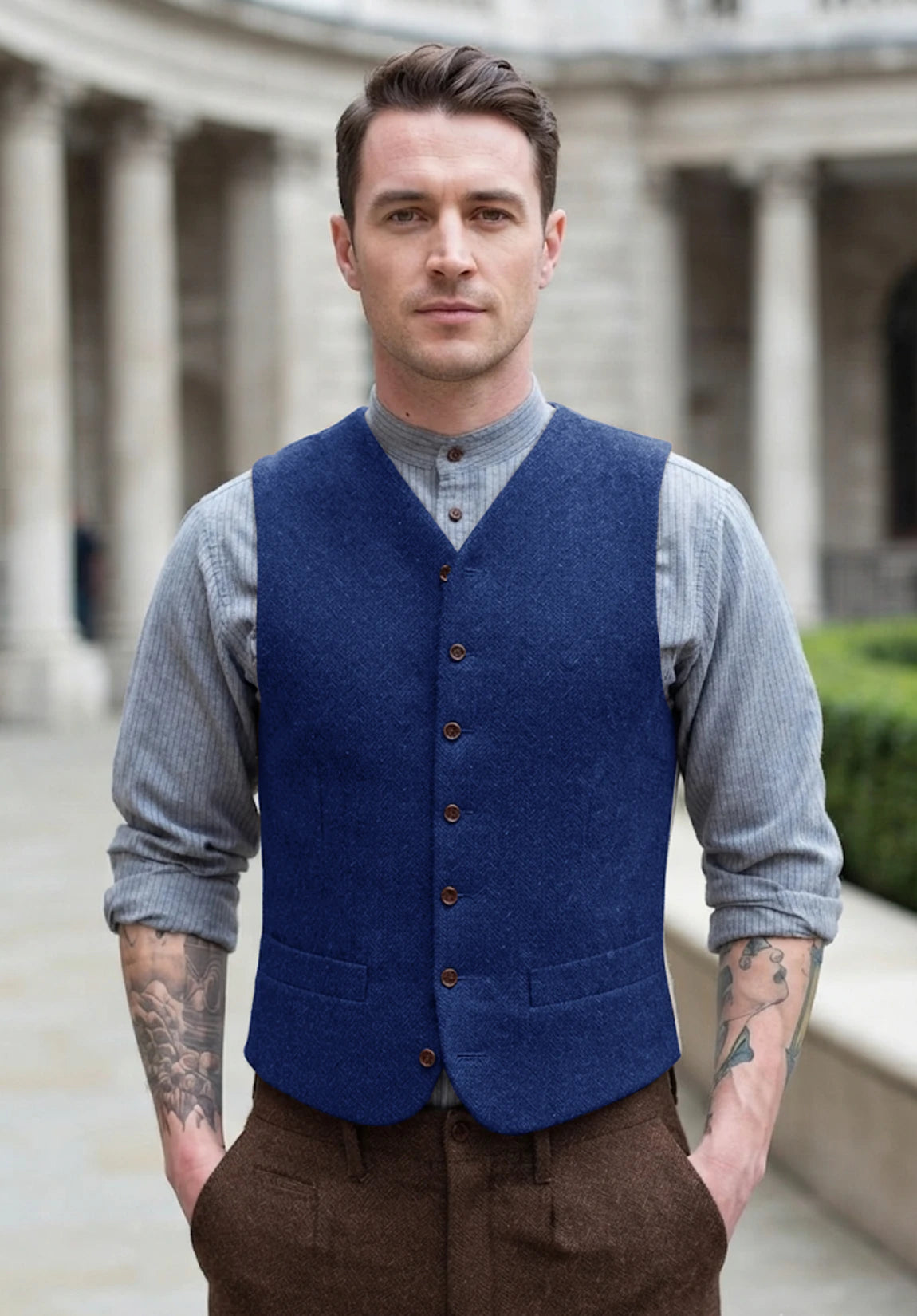 Men's blue vest