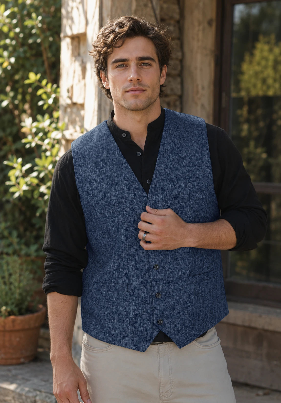 Men's blue vest