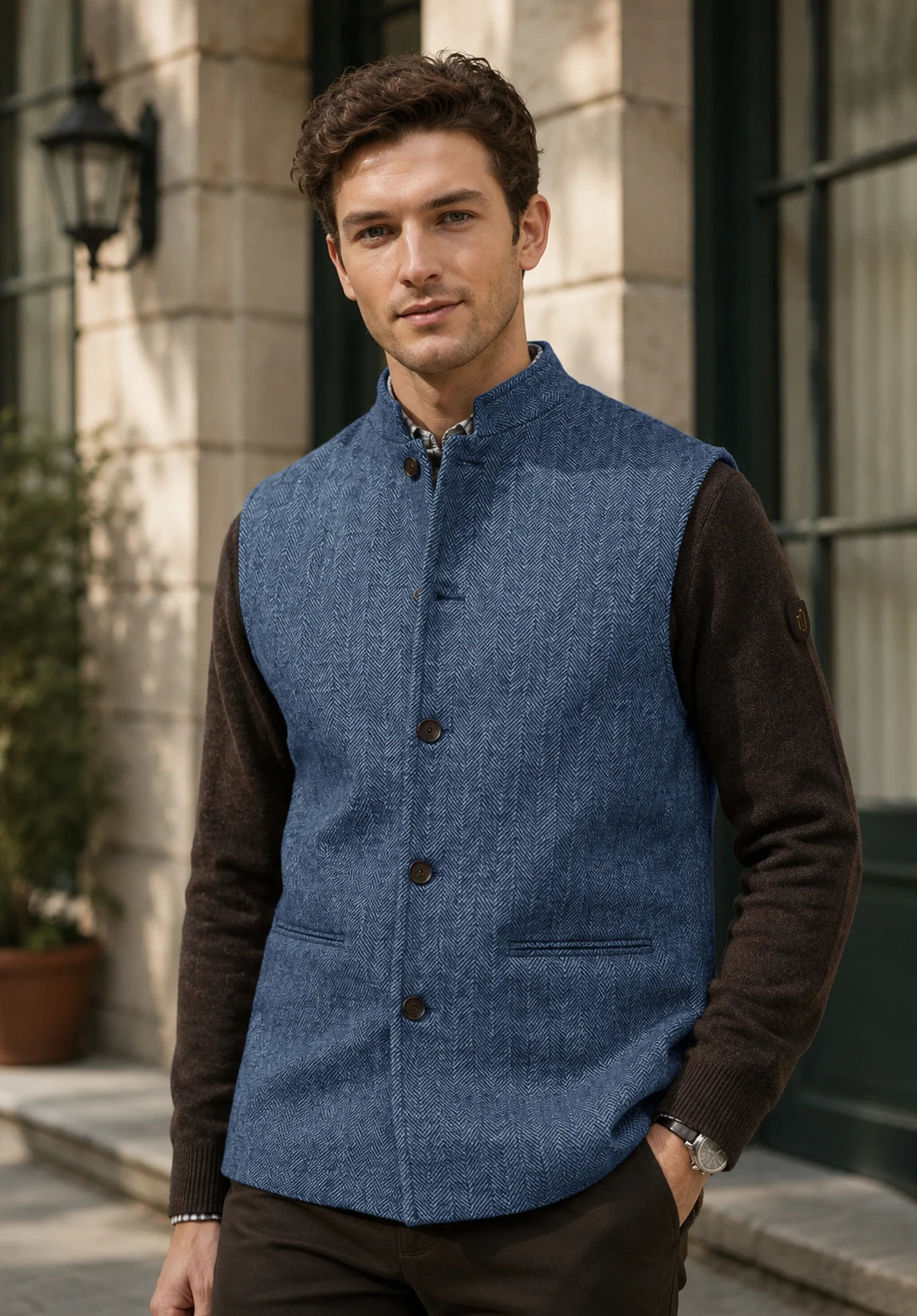 Men's blue vest