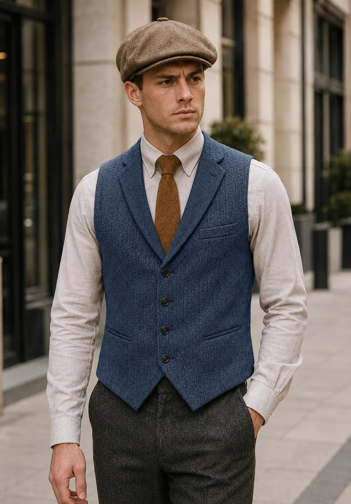 Men's blue vest