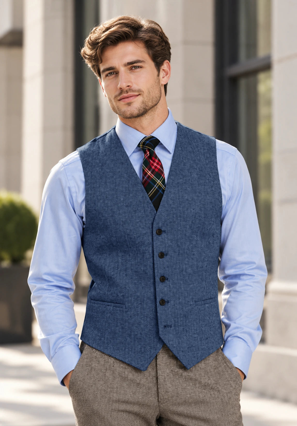 Men's blue vest