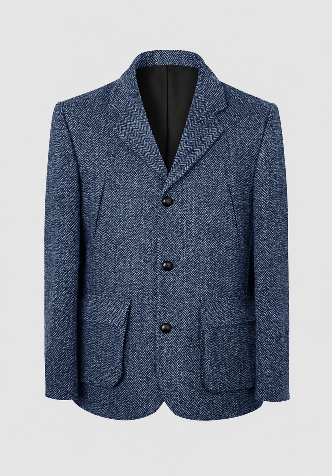 Men's blue herringbone jacket