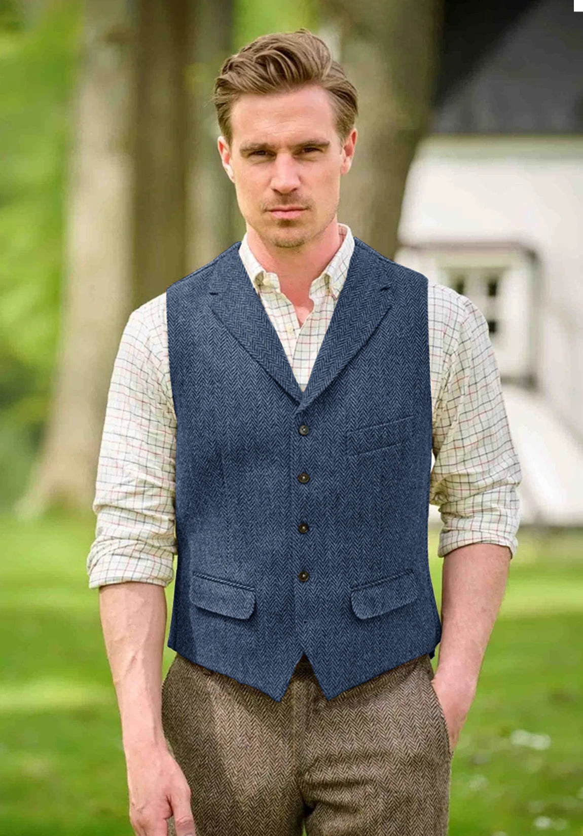 Men's blue vest