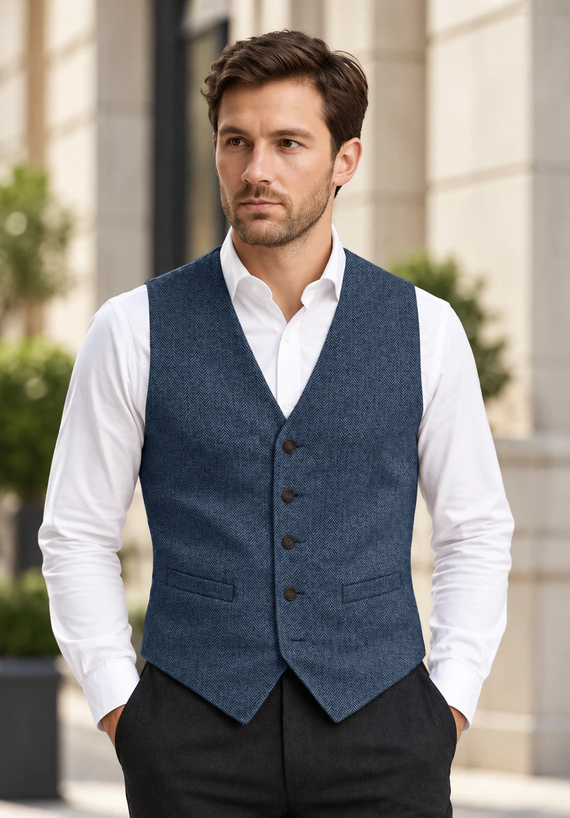 Men's blue vest