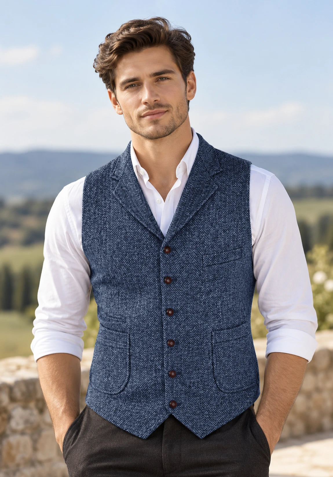 Men's blue vest