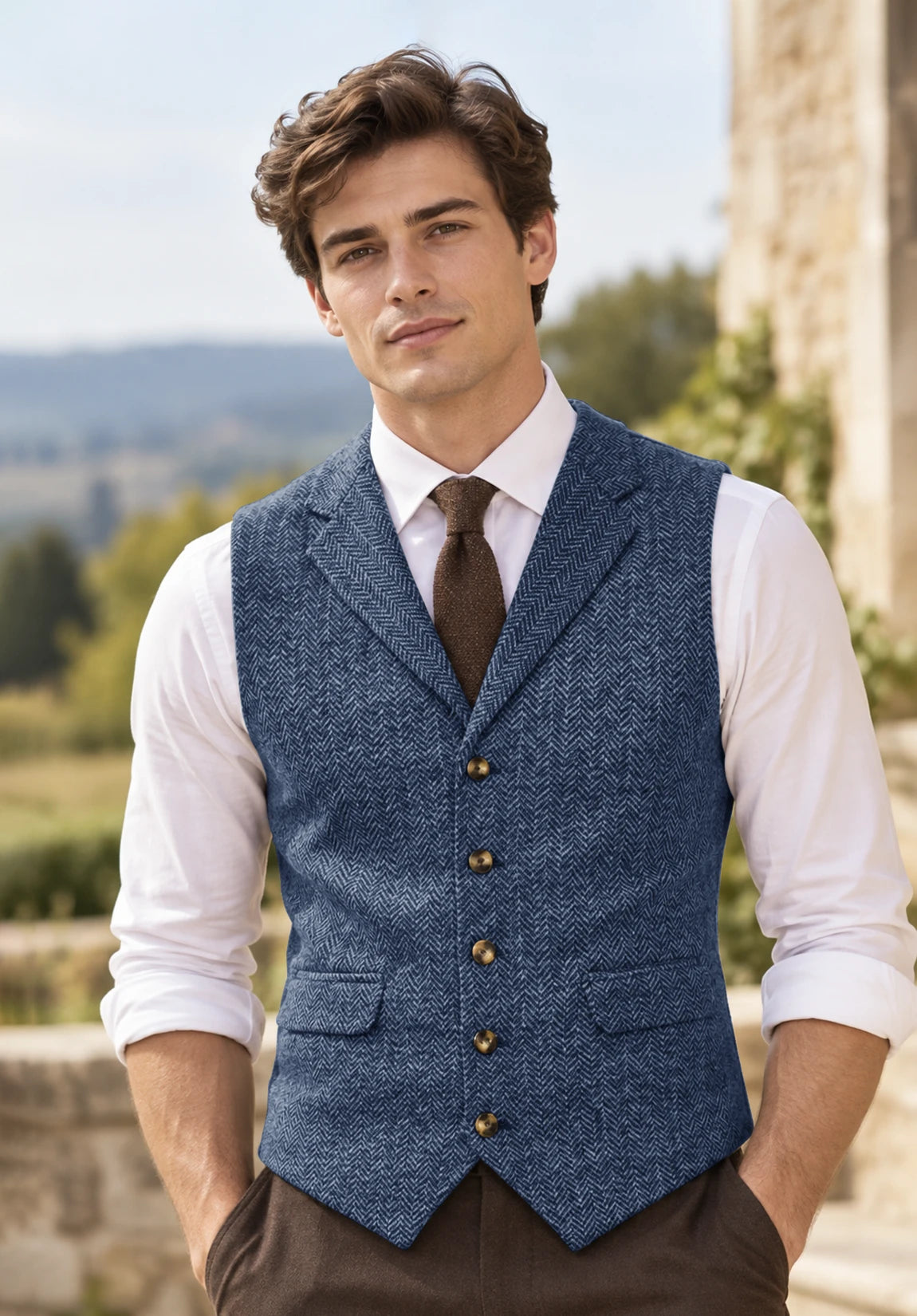 Men's blue vest