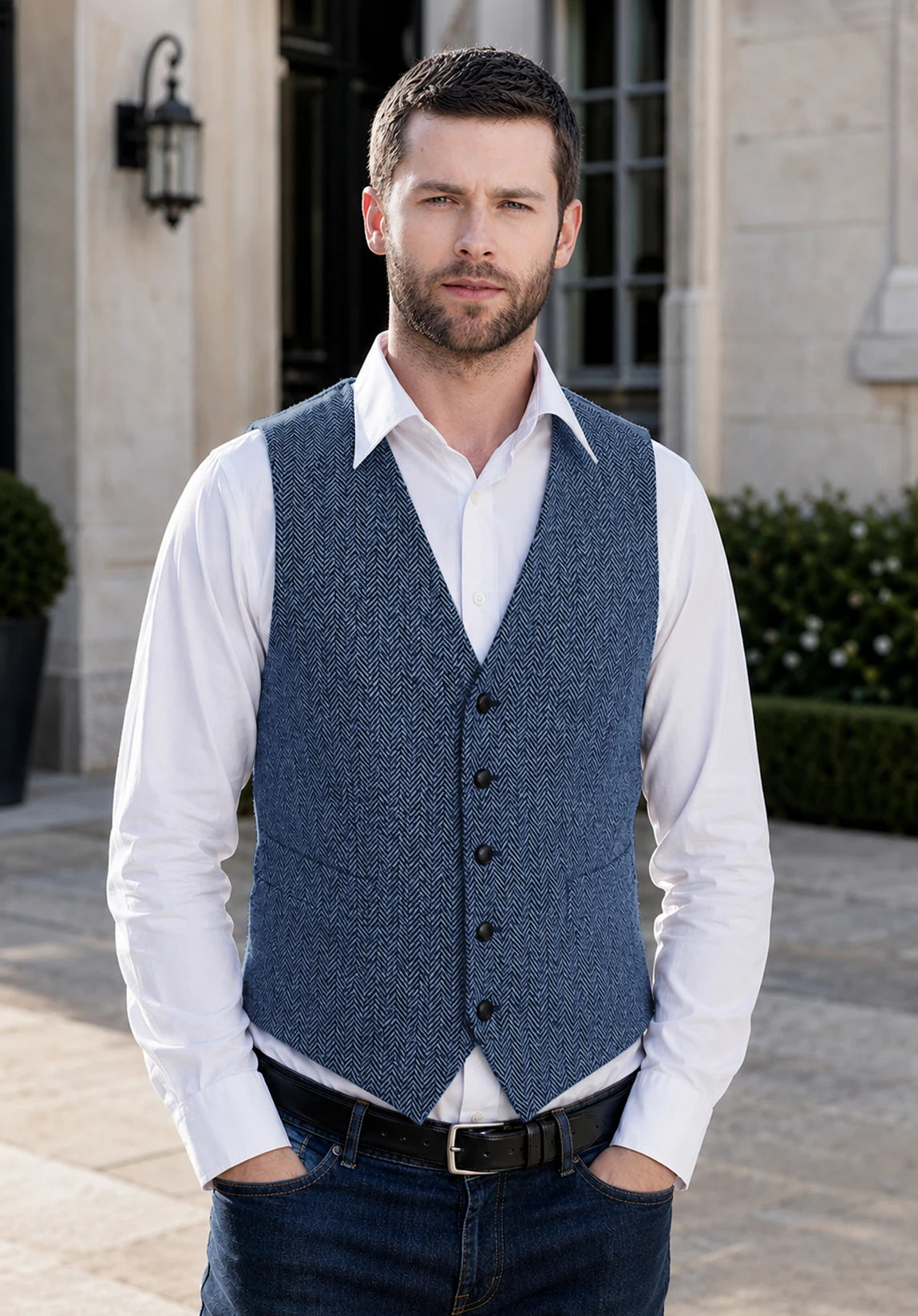 Men's blue vest