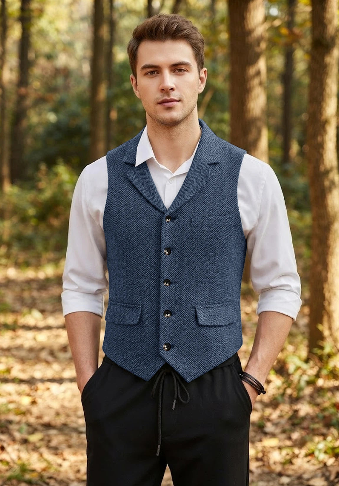 Men's blue vest
