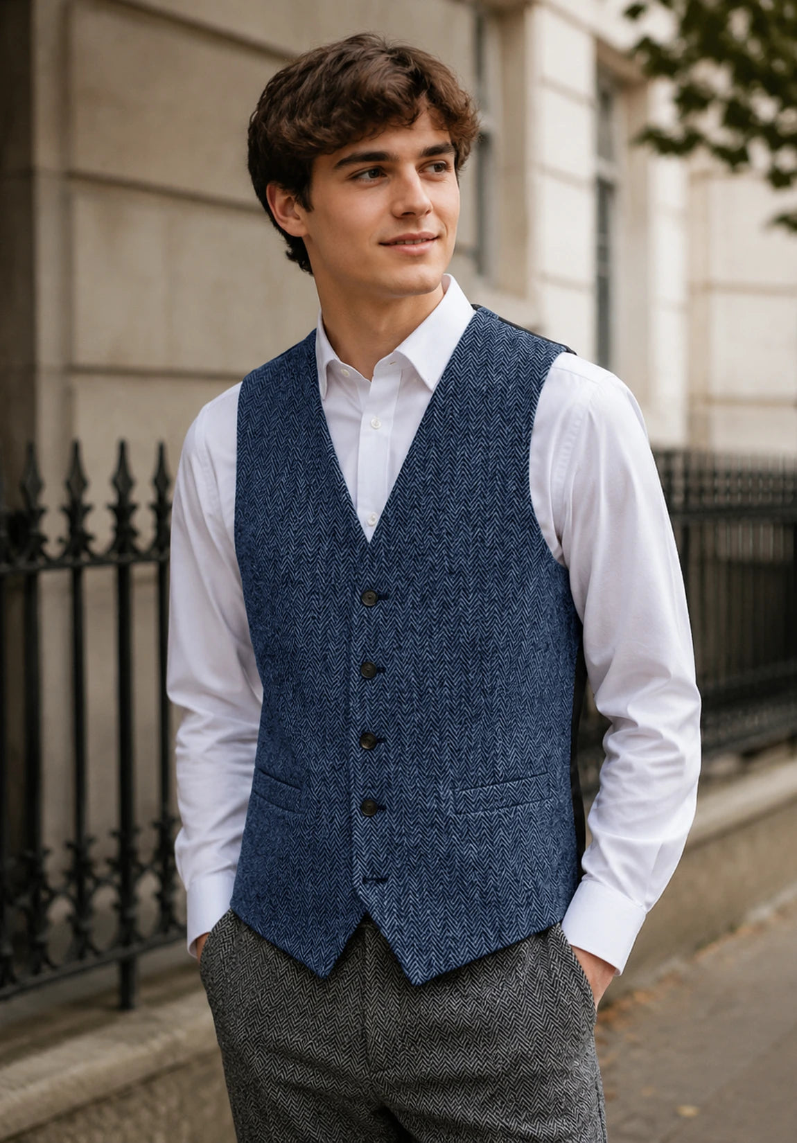 Men's blue vest
