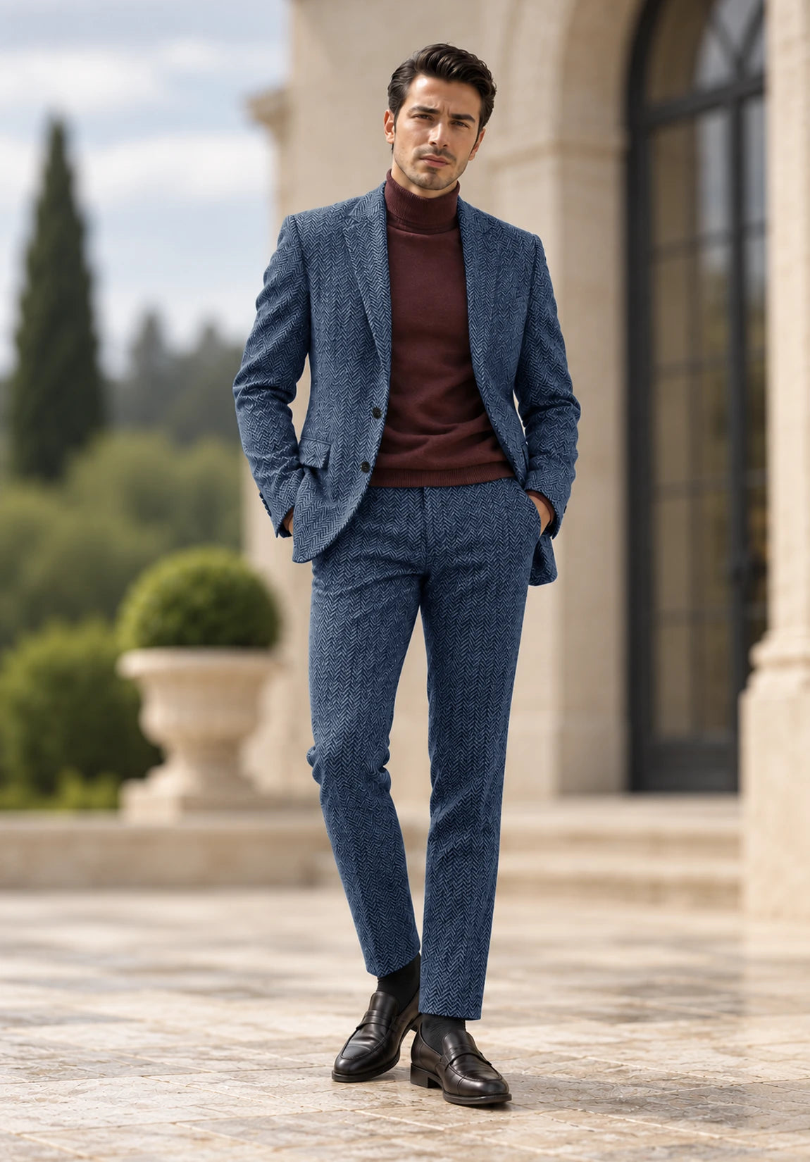 Men Blue Suit