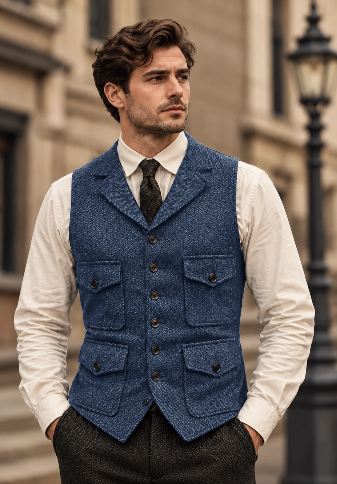 Men's blue vest