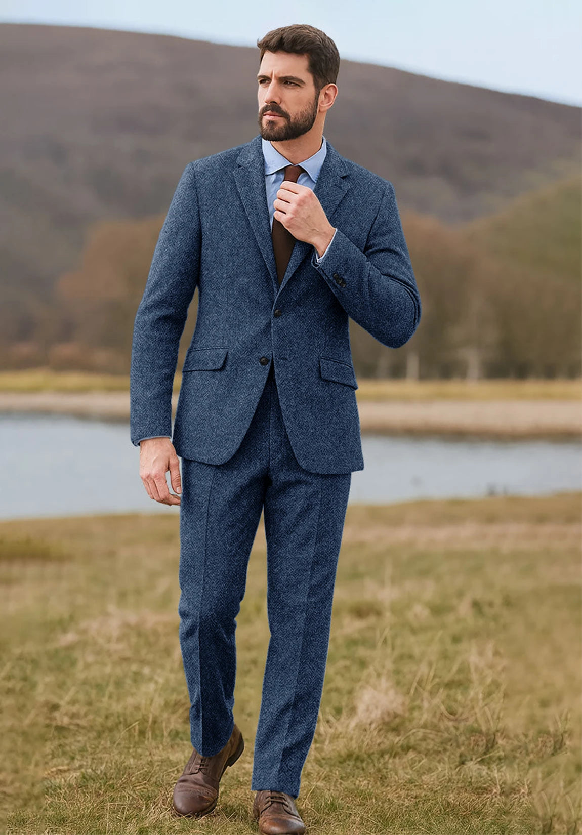 Men Blue Suit