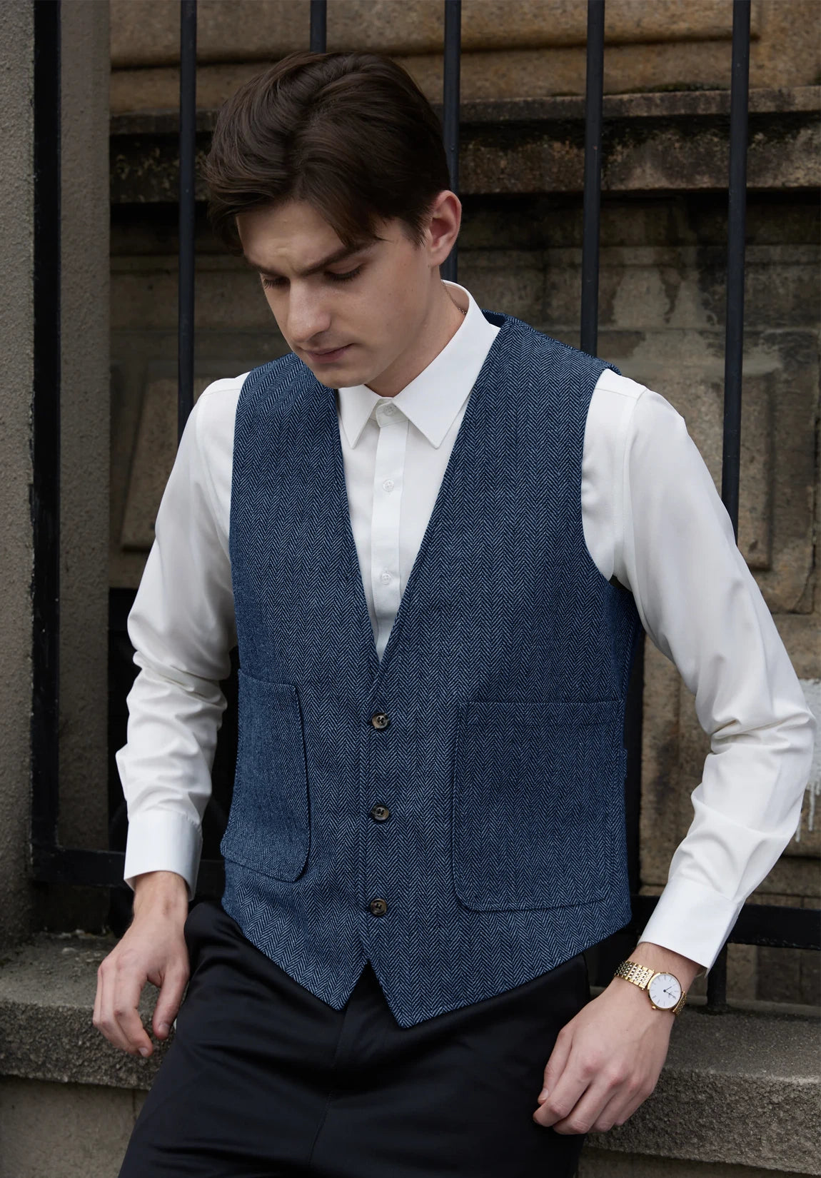 Men's blue vest