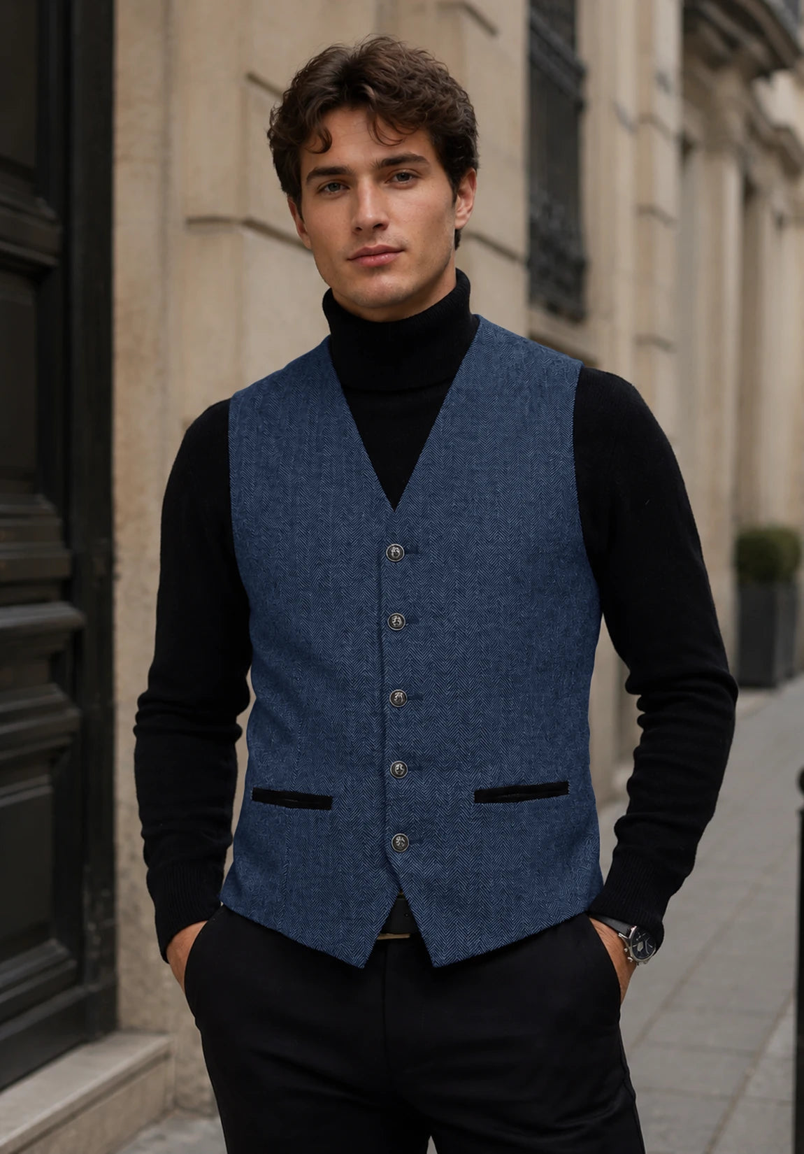 Men's blue vest
