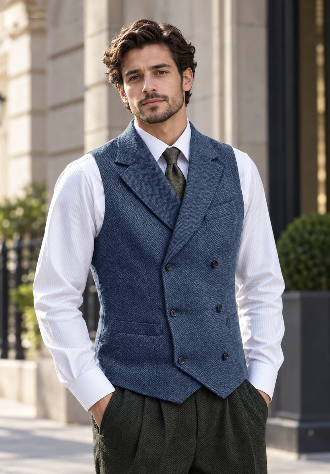 Men's blue vest