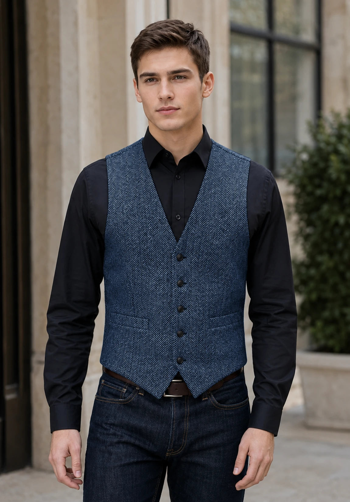 Men's blue vest