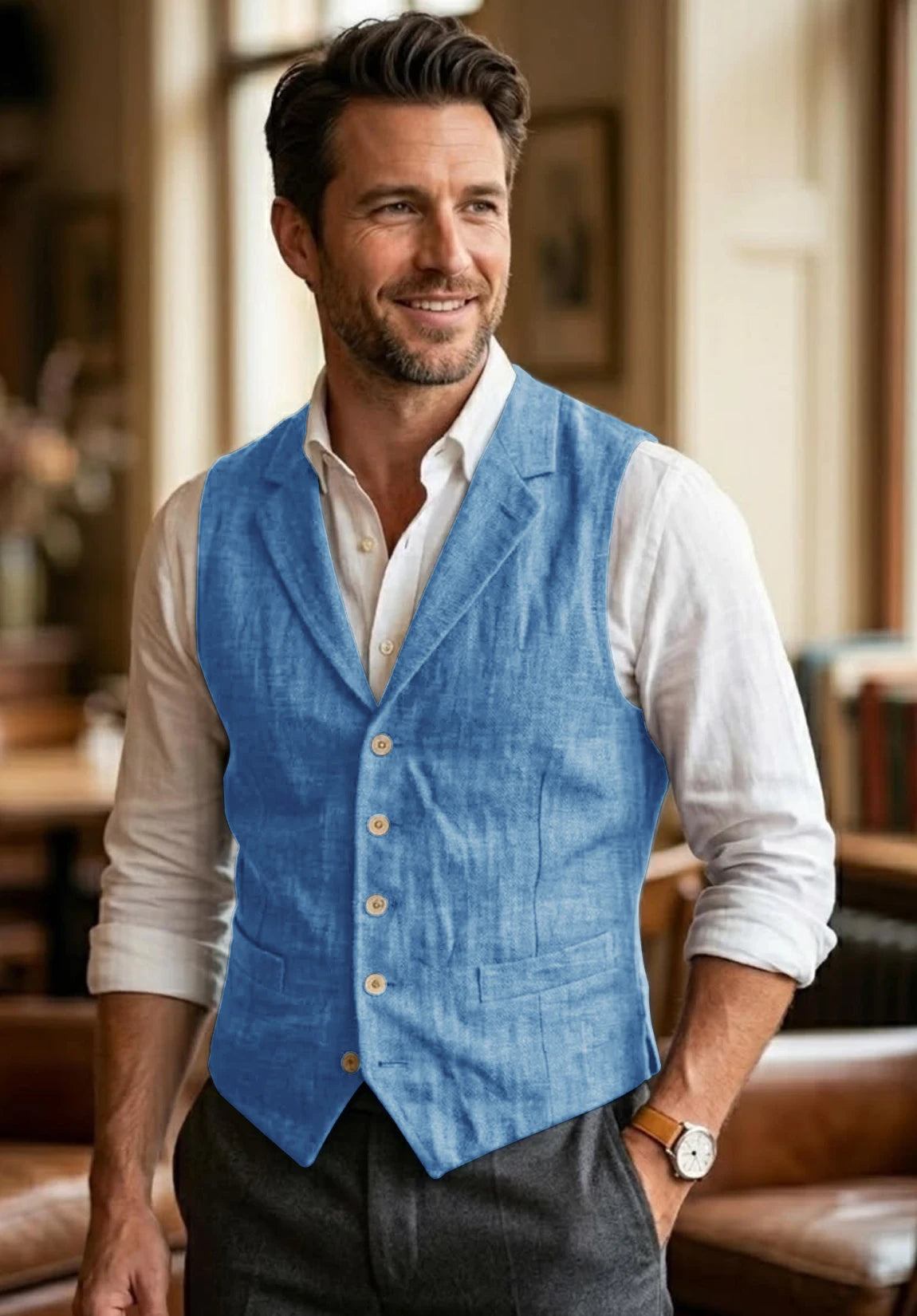 Men's blue vest